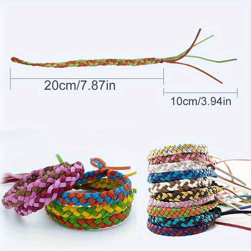 5pcs Bohemian Waves Braided Bracelet Set Adjustable Stackable